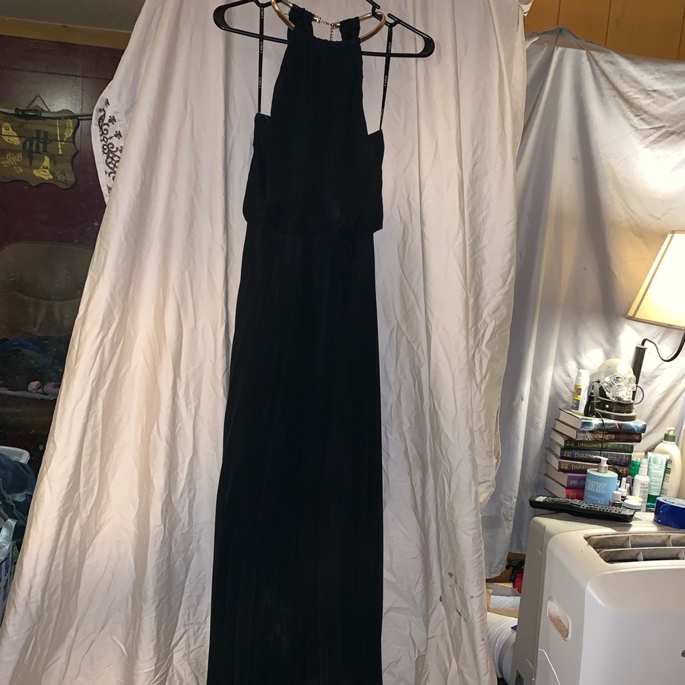 B Darlin floor length black dress